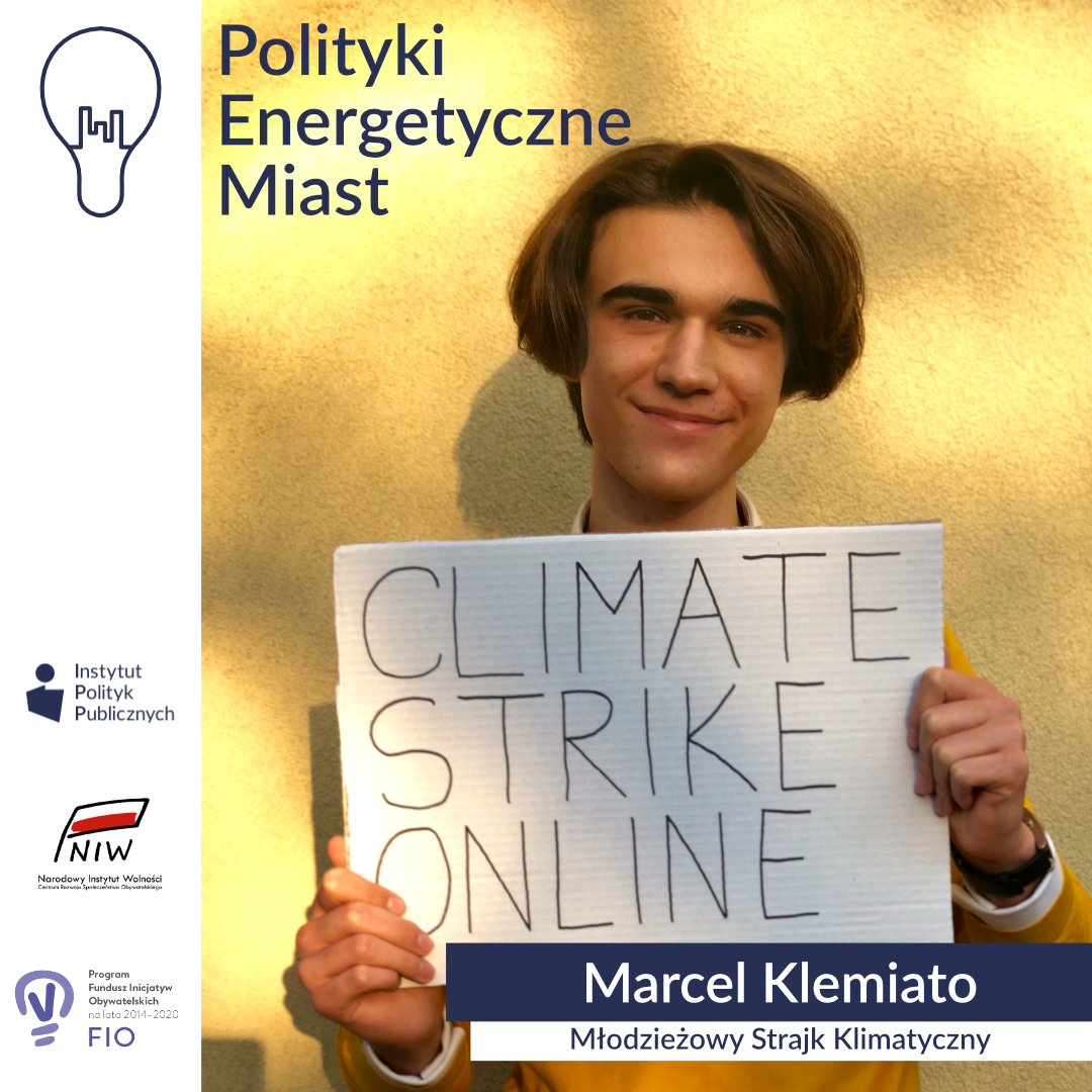 Wywiad z Marcelem Klemiato, działaczem Młodzieżowego Strajku Klimatycznego | Polityki energetyczne miast