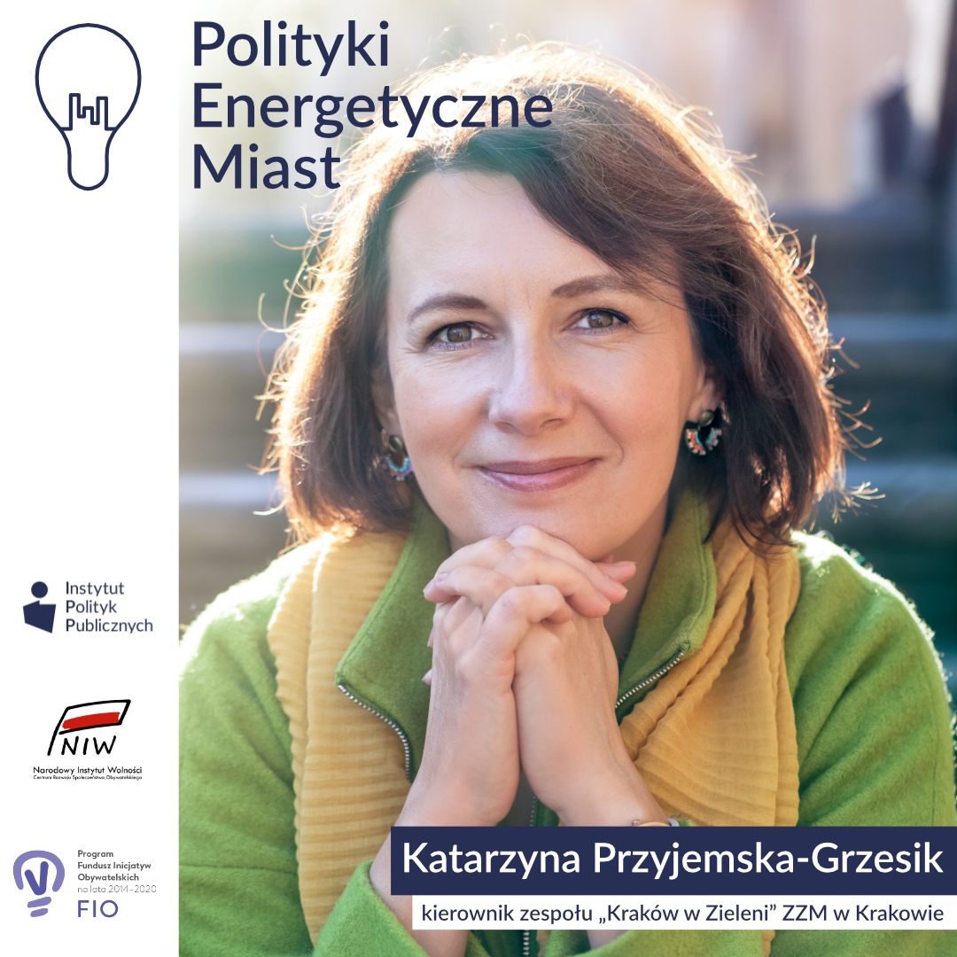 Wywiad z Katarzyną Przyjemską-Grzesik, kierowniczką zespołu „Kraków w zieleni” | Polityki energetyczne miast