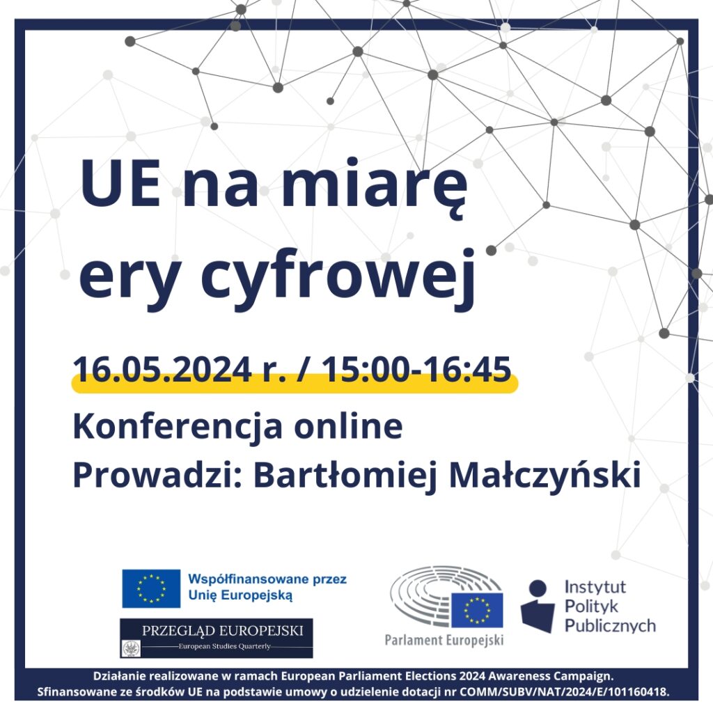 Grafika do wydarzenia Konferencja V: UE na miarę ery cyfrowej_kwadratowa